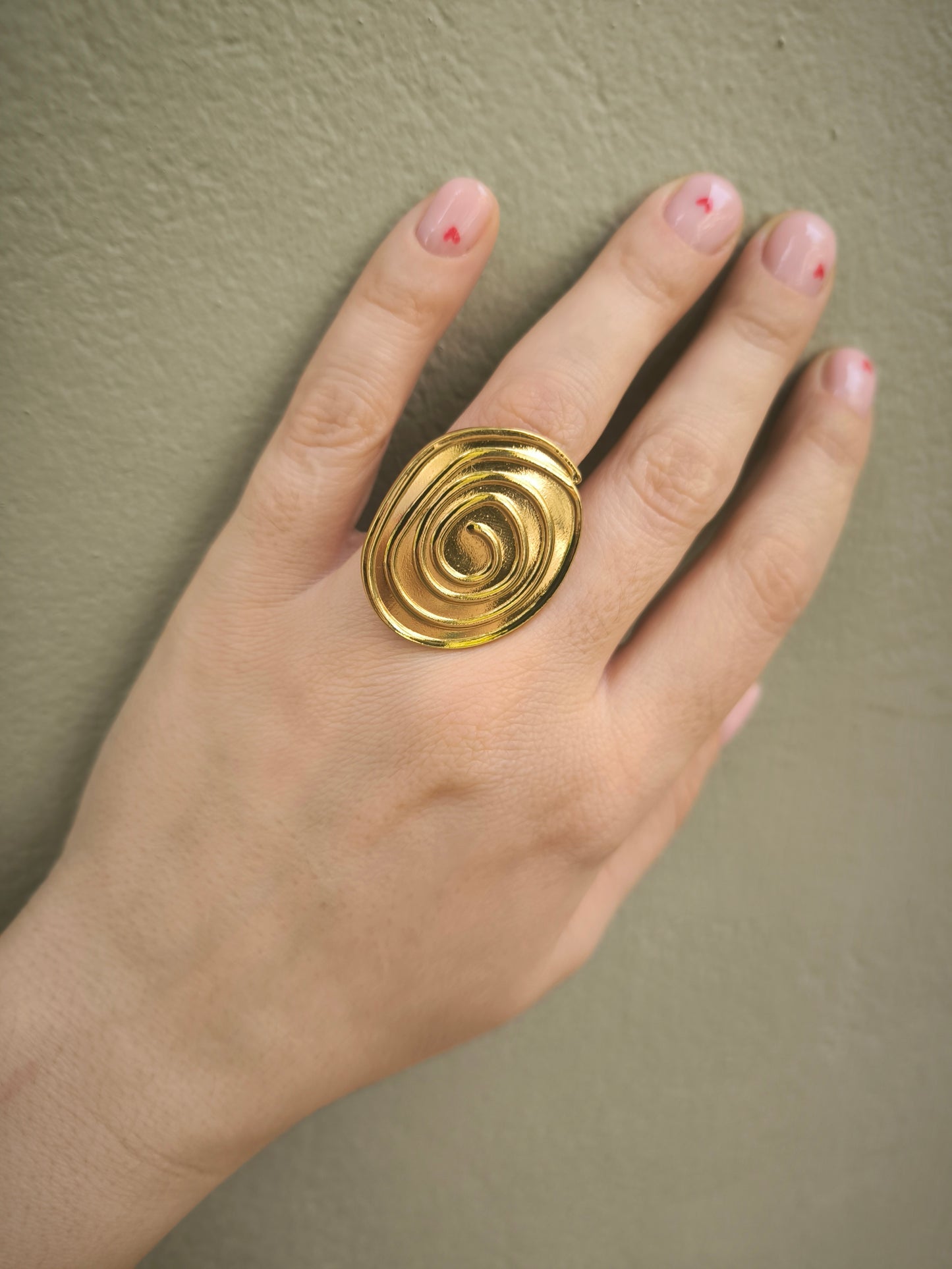 SPIRAL Stainless steel ring